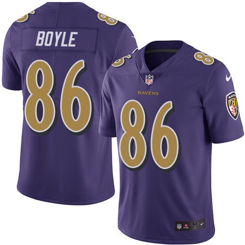 Men Baltimore Ravens #86 Nick Boyle Nike Purple Color Rush Limited NFL Jersey->atlanta falcons->NFL Jersey